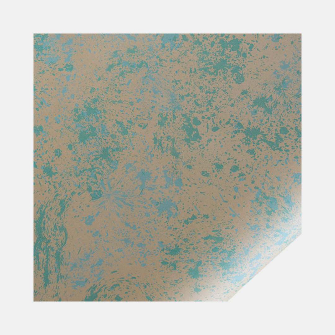 Rollwrap Colour Splash on Kraft - Tiffany Blue
