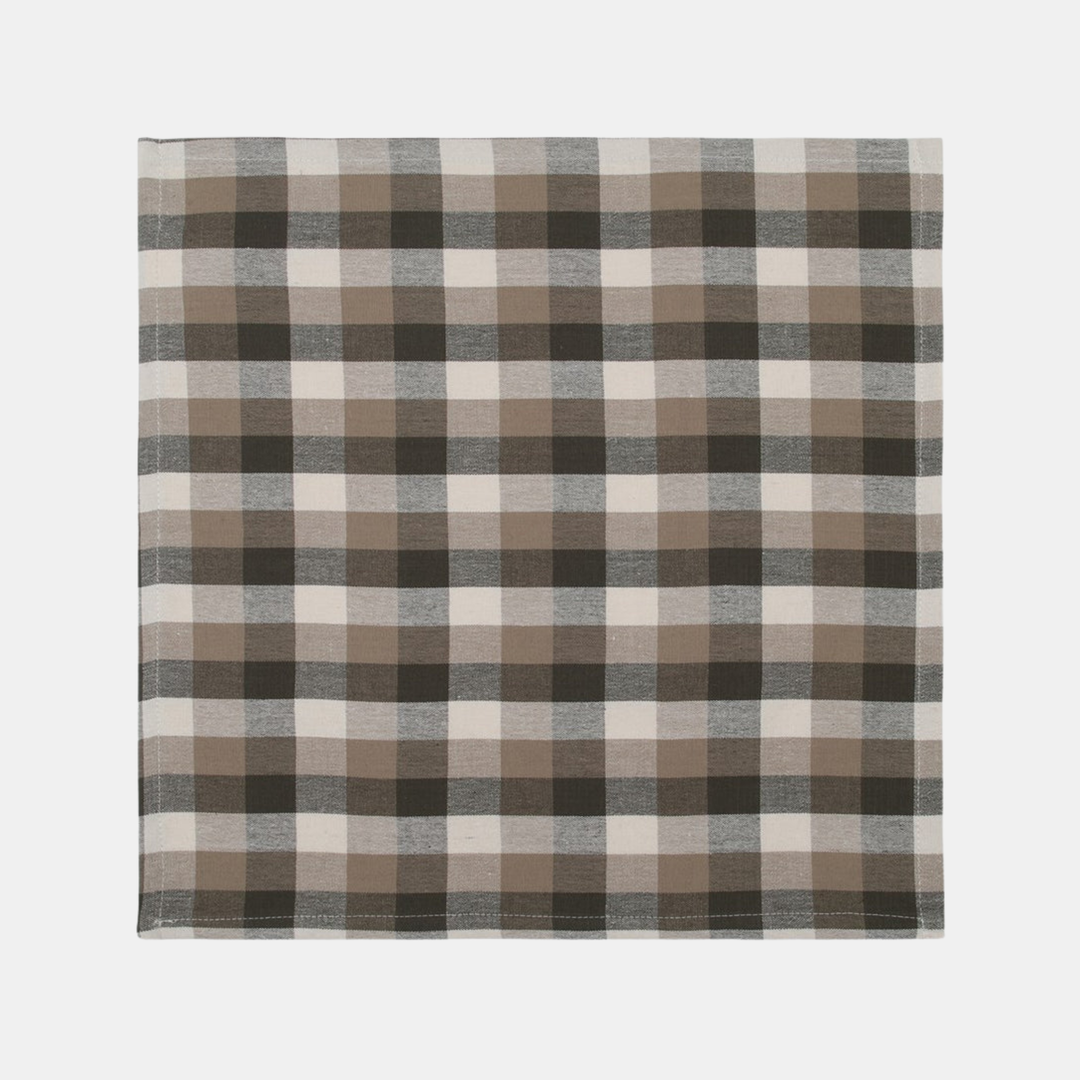 Raine & Humble | Giant Check Napkin S/4 - Olive | Shut the Front Door