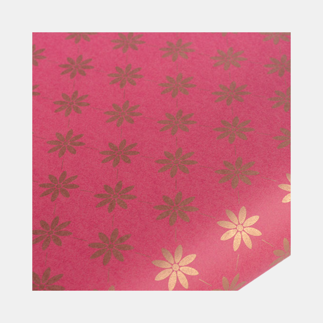 Rollwrap Daizy Dayz Kraft Hot Pink/Gold