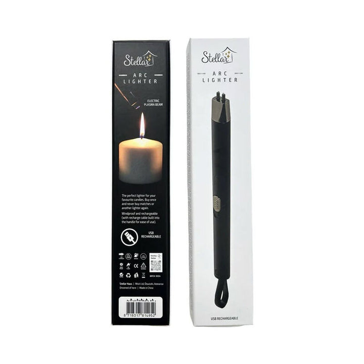 Stellar Haus | Rechargeable Arc Lighter - Black | Shut the Front Door