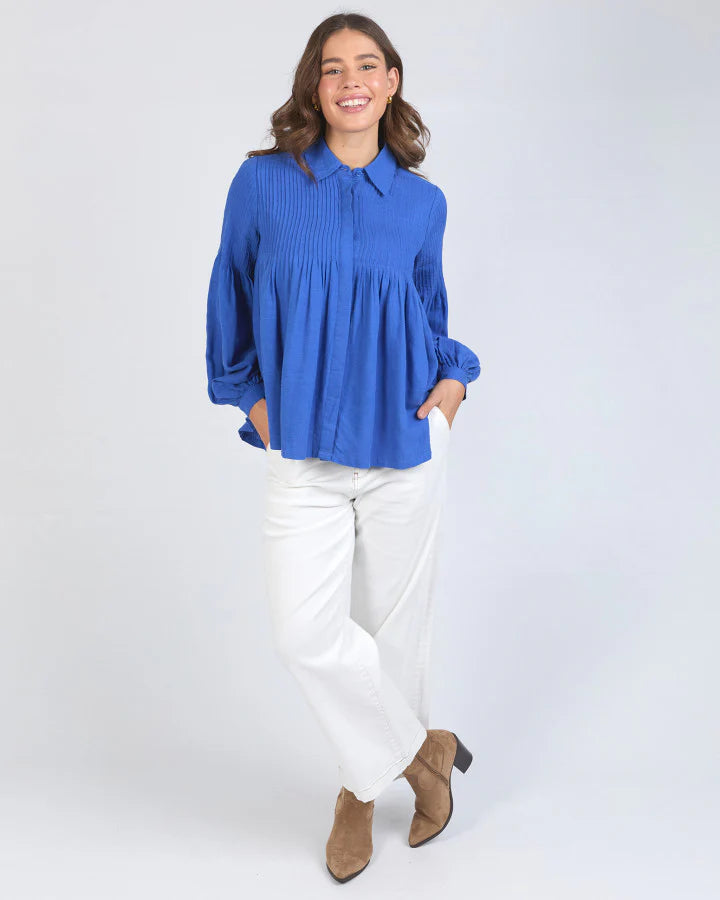 Elm Knitwear | Sky Shirt - French Blue | Shut the Front Door