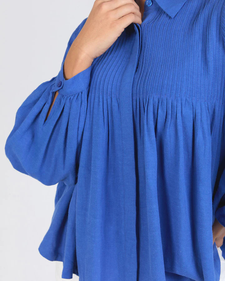 Elm Knitwear | Sky Shirt - French Blue | Shut the Front Door
