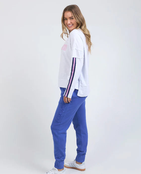 Foxwood | Racer Throw On Tee - White | Shut the Front Door