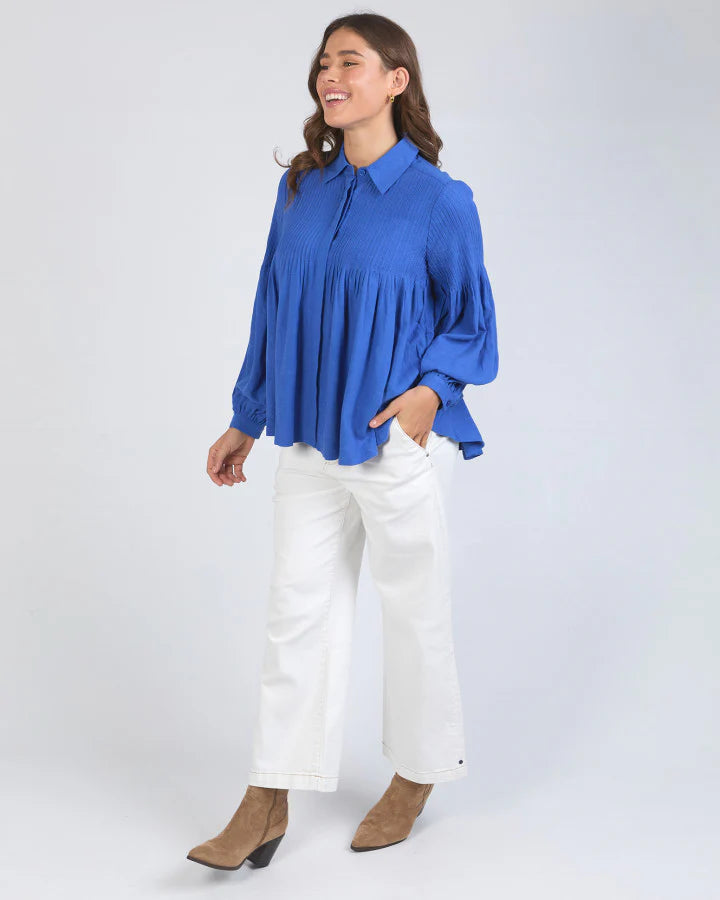 Elm Knitwear | Sky Shirt - French Blue | Shut the Front Door