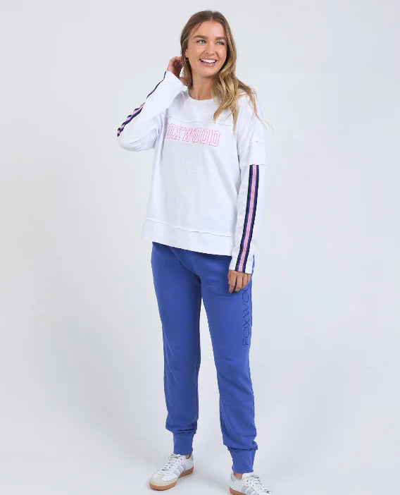 Foxwood | Racer Throw On Tee - White | Shut the Front Door