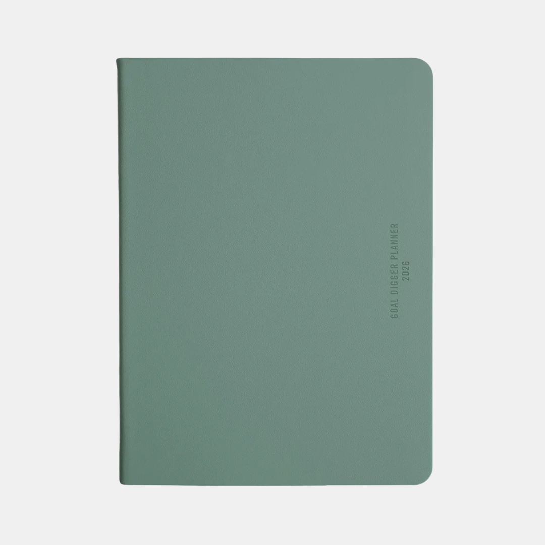 Mi Goals | 2026 Classic Goal Digger Diary Weekly Action - Sea Green | Shut the Front Door