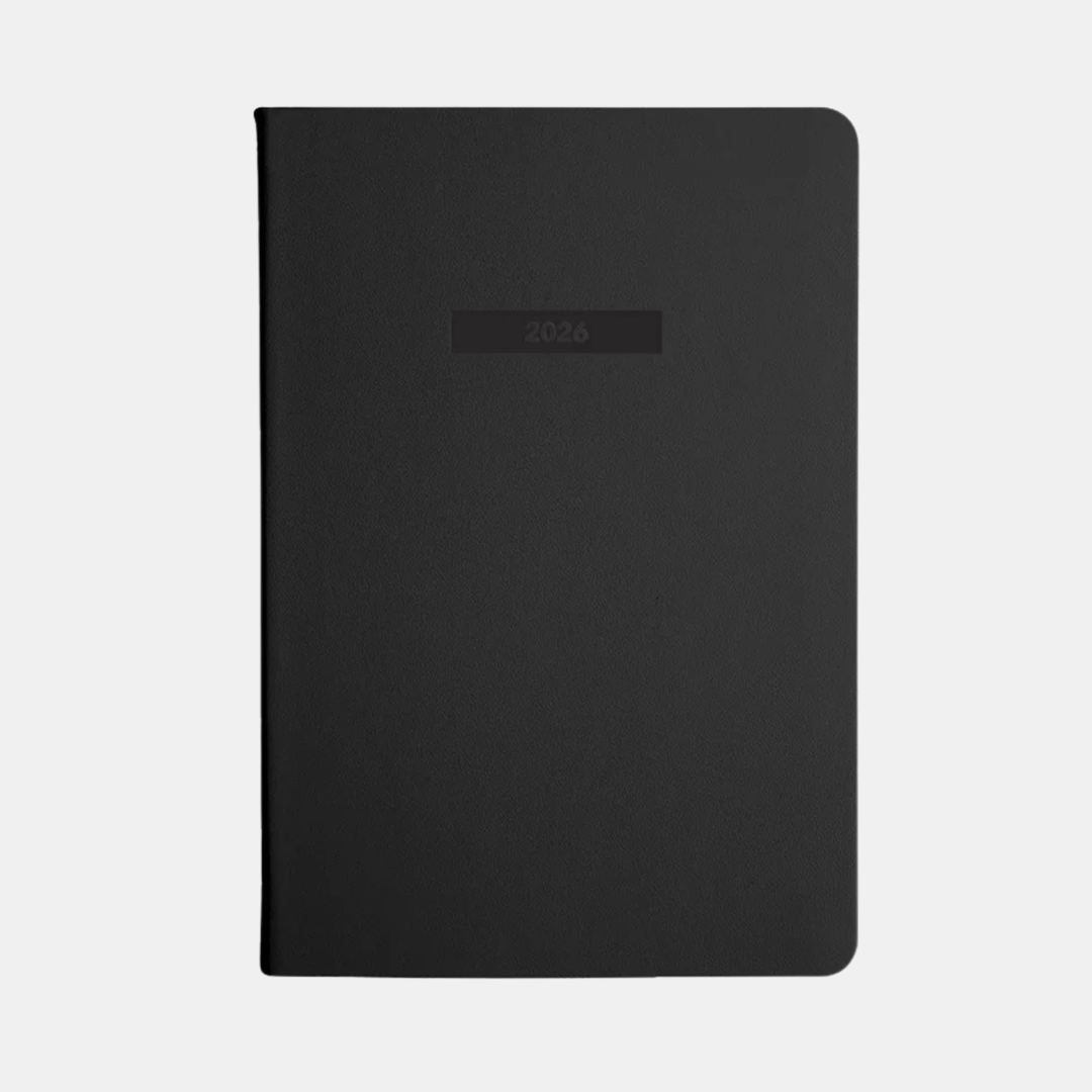 Mi Goals | 2026 Classic Weekly Notes Diary A5 - Black | Shut the Front Door