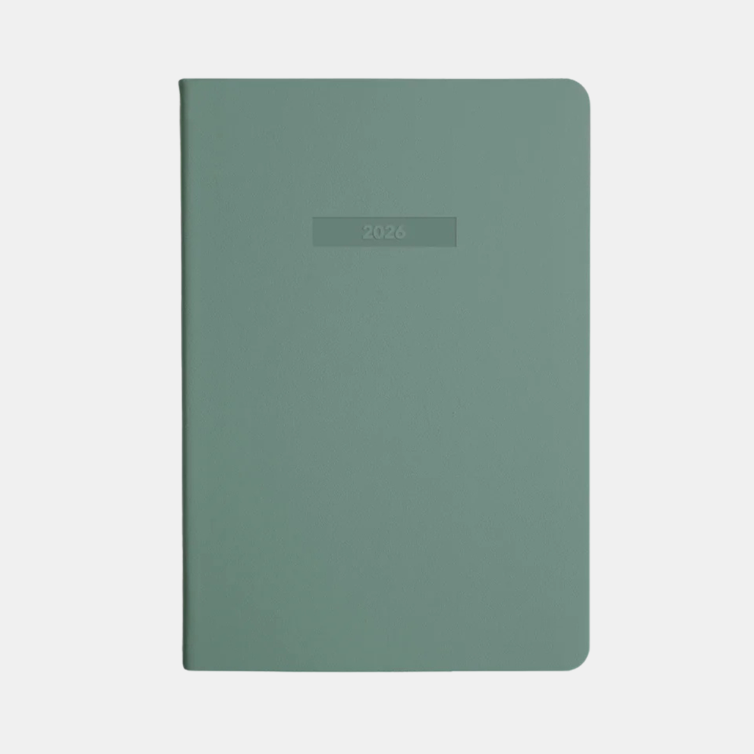 Mi Goals | 2026 Classic Weekly Spread Diary A5 - Sea Green | Shut the Front Door