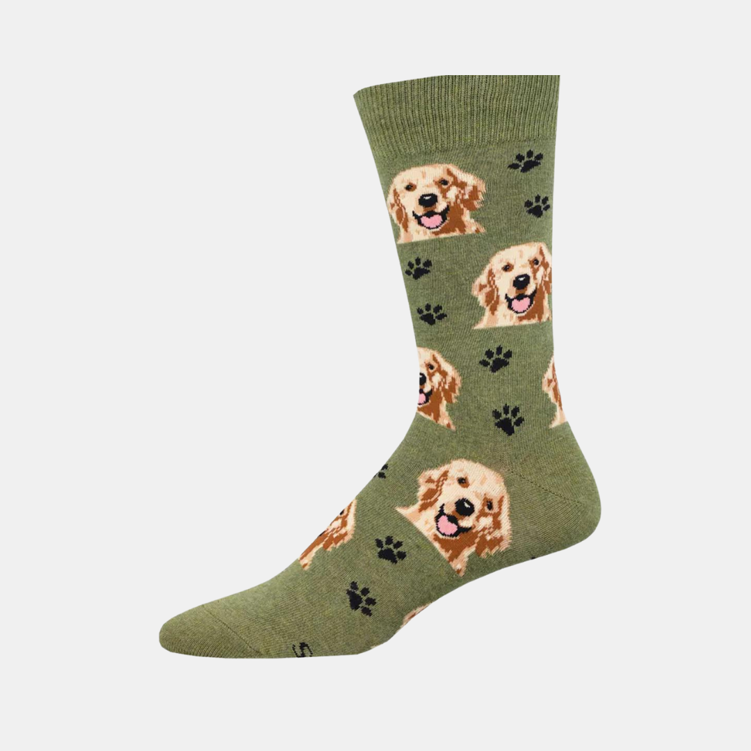 Socksmith | Men's Who's A Good Boy Socks - Green Heather | Shut the Front Door