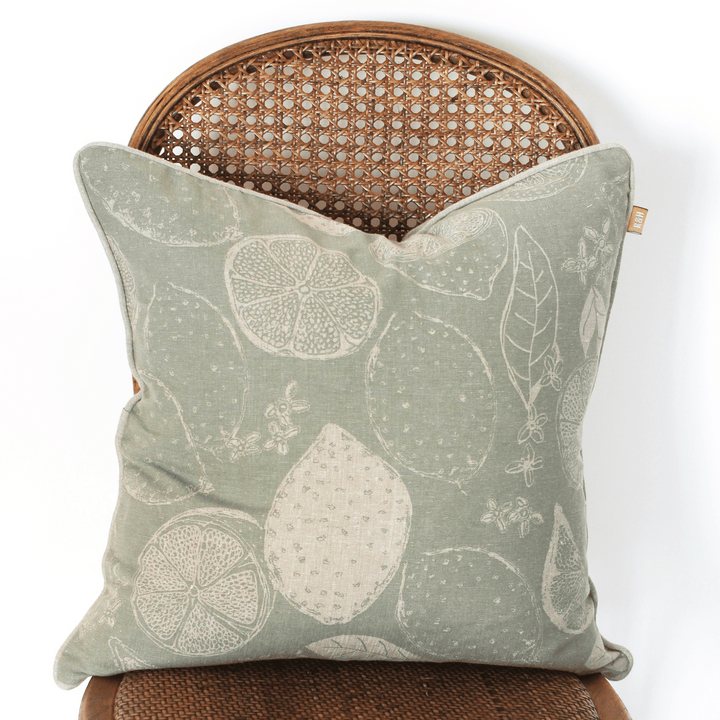 Raine & Humble | Lemon Marmalade Cushion - Sage | Shut the Front Door