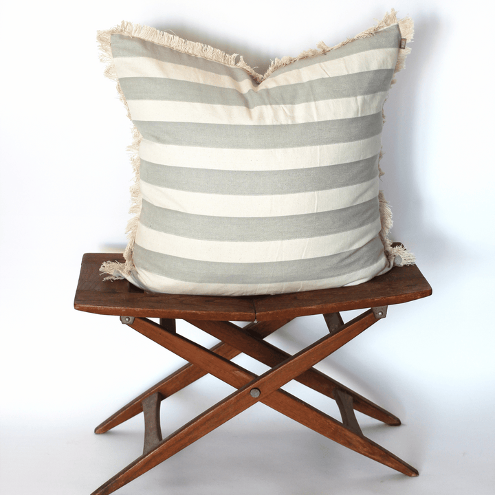 Raine & Humble | Bold Stripe Cushion - Sage | Shut the Front Door