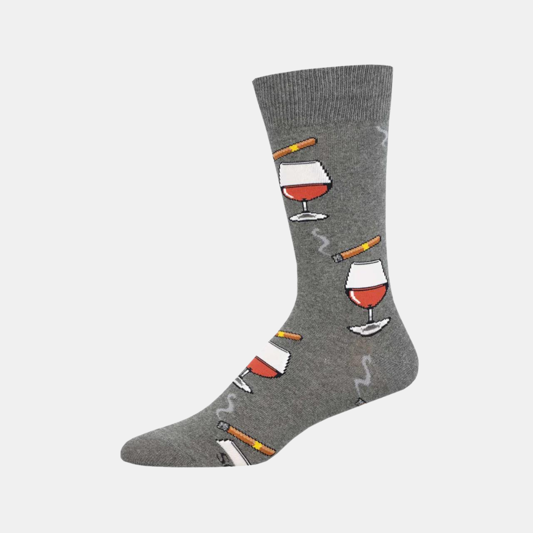 Socksmith | Men's Brandy Dandy Socks - Gray Heather | Shut the Front Door