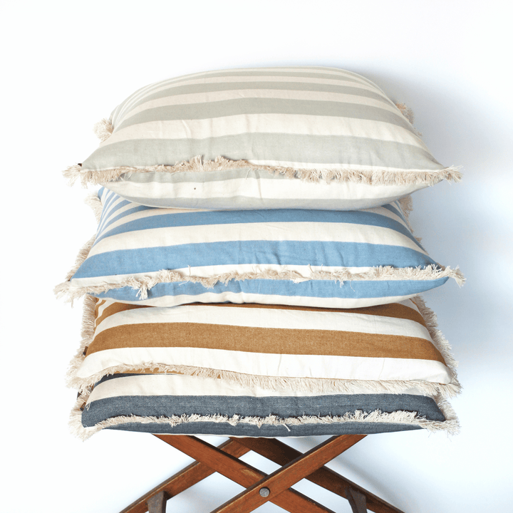 Raine & Humble | Bold Stripe Cushion - Golden Yellow | Shut the Front Door