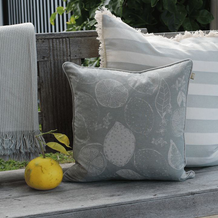 Raine & Humble | Bold Stripe Cushion - Sage | Shut the Front Door