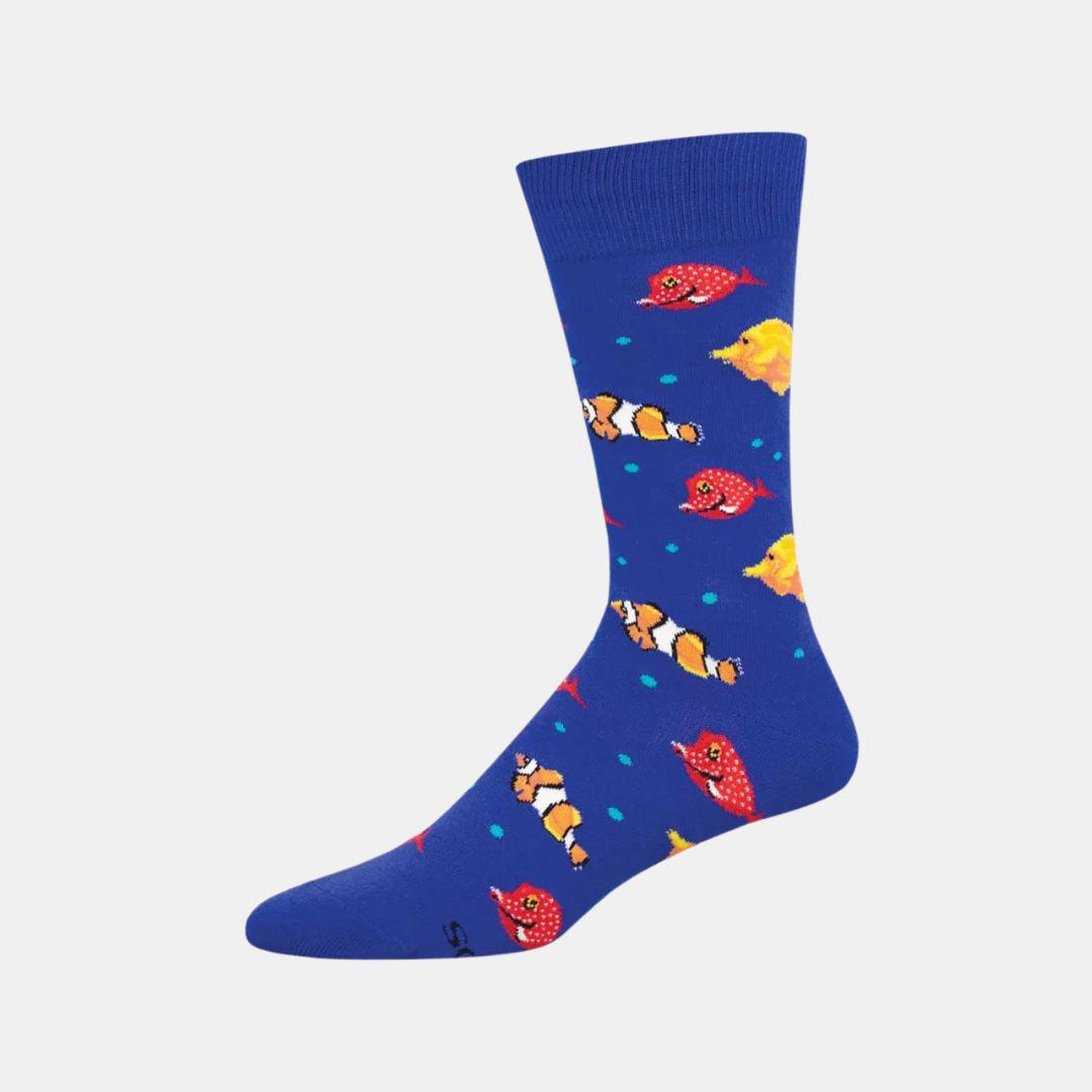 Socksmith | Men's Reef Life Socks - Blue | Shut the Front Door