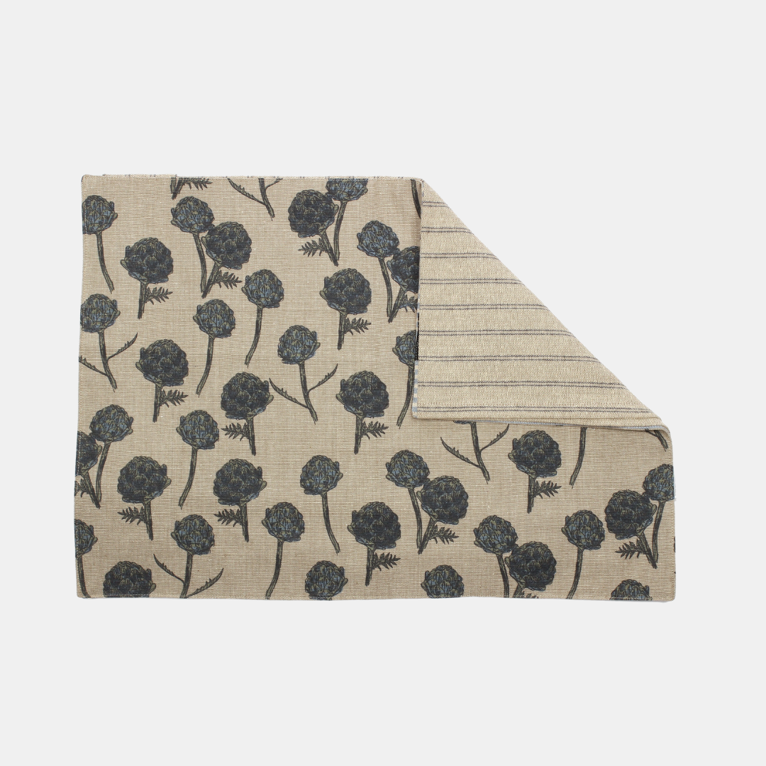 Raine & Humble | Artichoke Placemat S/4 - Dark Slate | Shut the Front Door