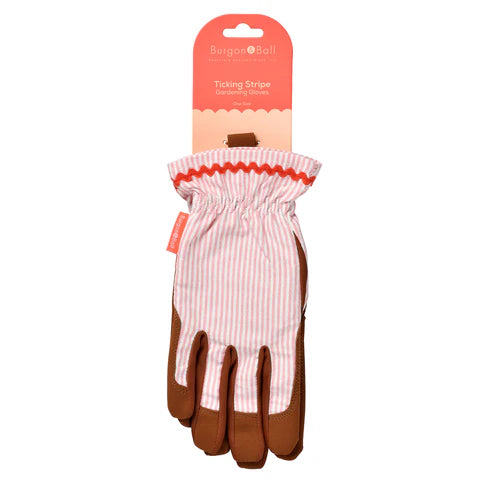 Burgon & Ball | Colour Collection Gloves - Blush Stripe | Shut the Front Door