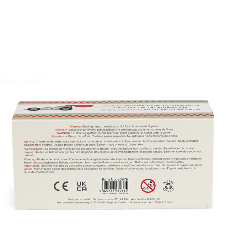 Wooden Ballon-Powered Racing Car