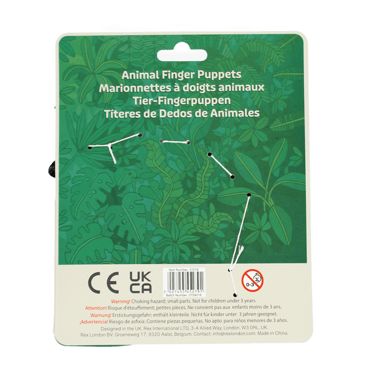 Animal Finger Puppets (set 5) - Safari