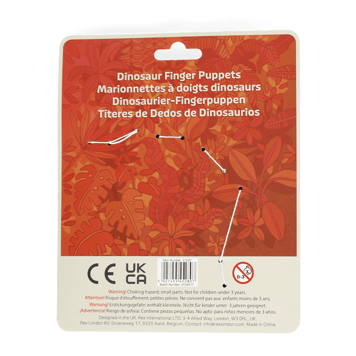 Animal Finger Puppets (set 5) - Dinosaur