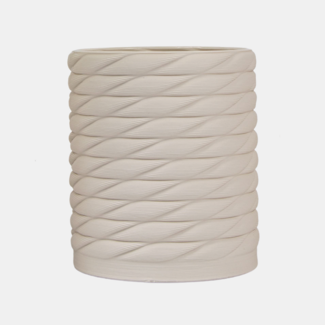 Garcia | 3D Ceramic Planter Large - White | Shut the Front Door