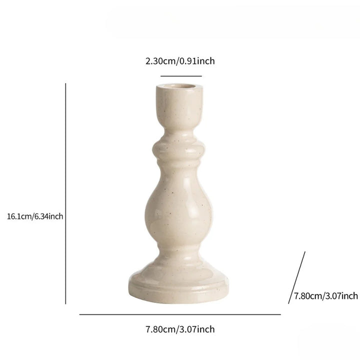 Garcia | Elsa Candle Holder Tall - Speckled Cream | Shut the Front Door