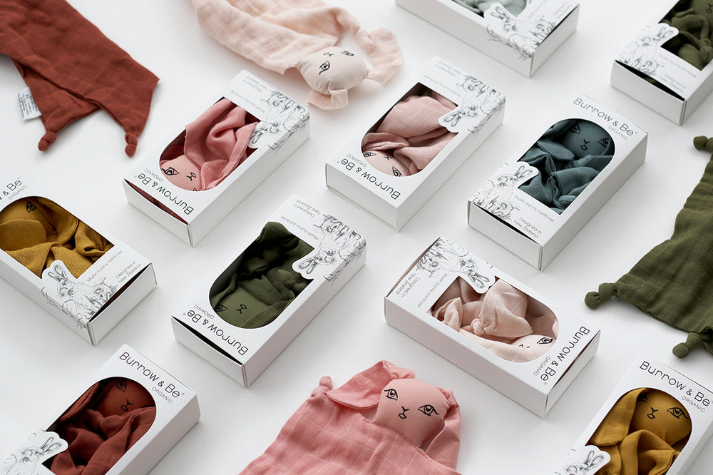 Burrow & Be | Muslin Bunny Comforter - Dusty Rose | Shut the Front Door