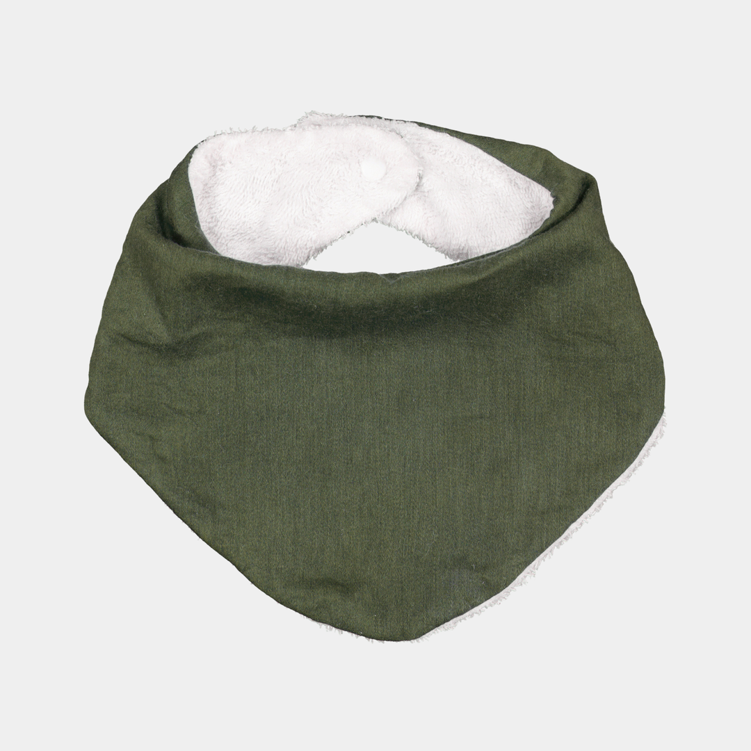 Burrow & Be | Dribble Bib - Olive | Shut the Front Door