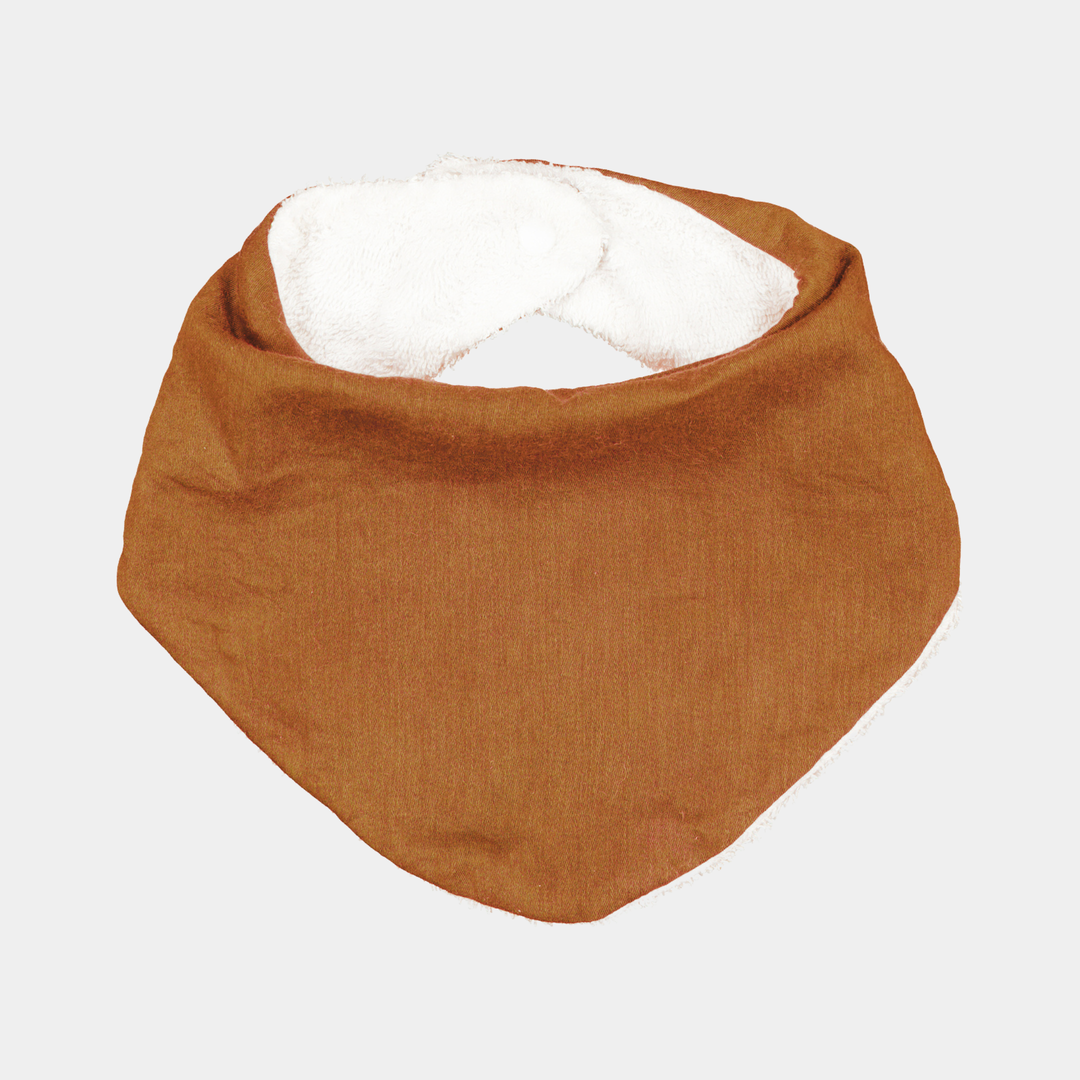Burrow & Be | Rust Cotton/Terry Bib | Shut the Front Door