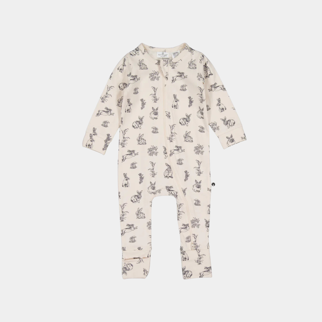 Burrow & Be | Almond Burrowers Long Sleeve Zip Suit - 0-3m | Shut the Front Door
