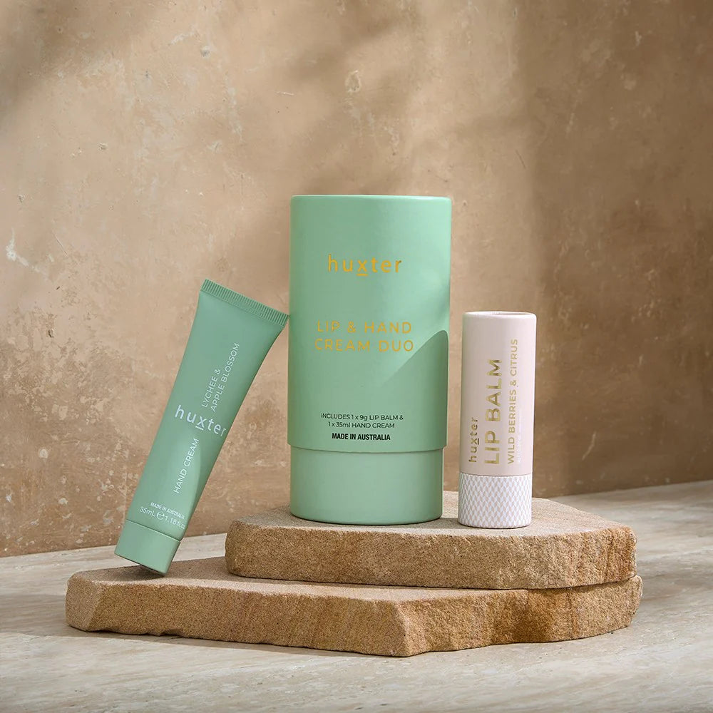 Huxter | Lip & Hand Cream Duo - Lychee & Apple Blossom | Shut the Front Door