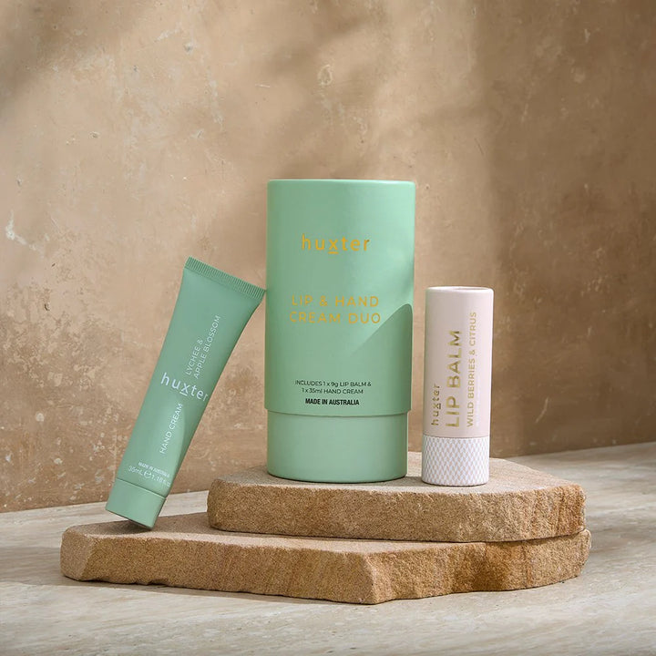 Huxter | Lip & Hand Cream Duo - Lychee & Apple Blossom | Shut the Front Door
