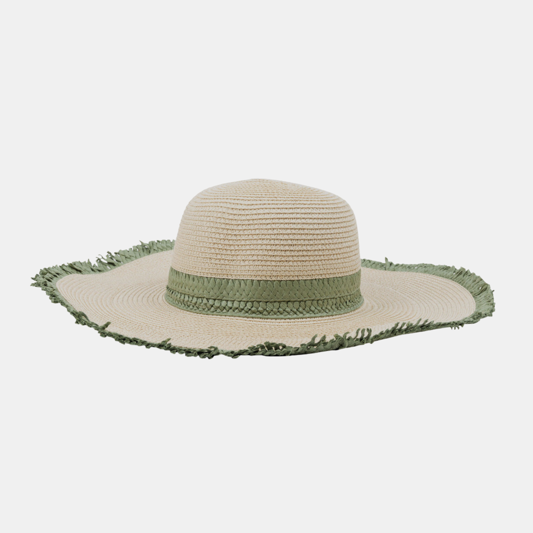 Antigone | Fringed Sunhat - Sage | Shut the Front Door