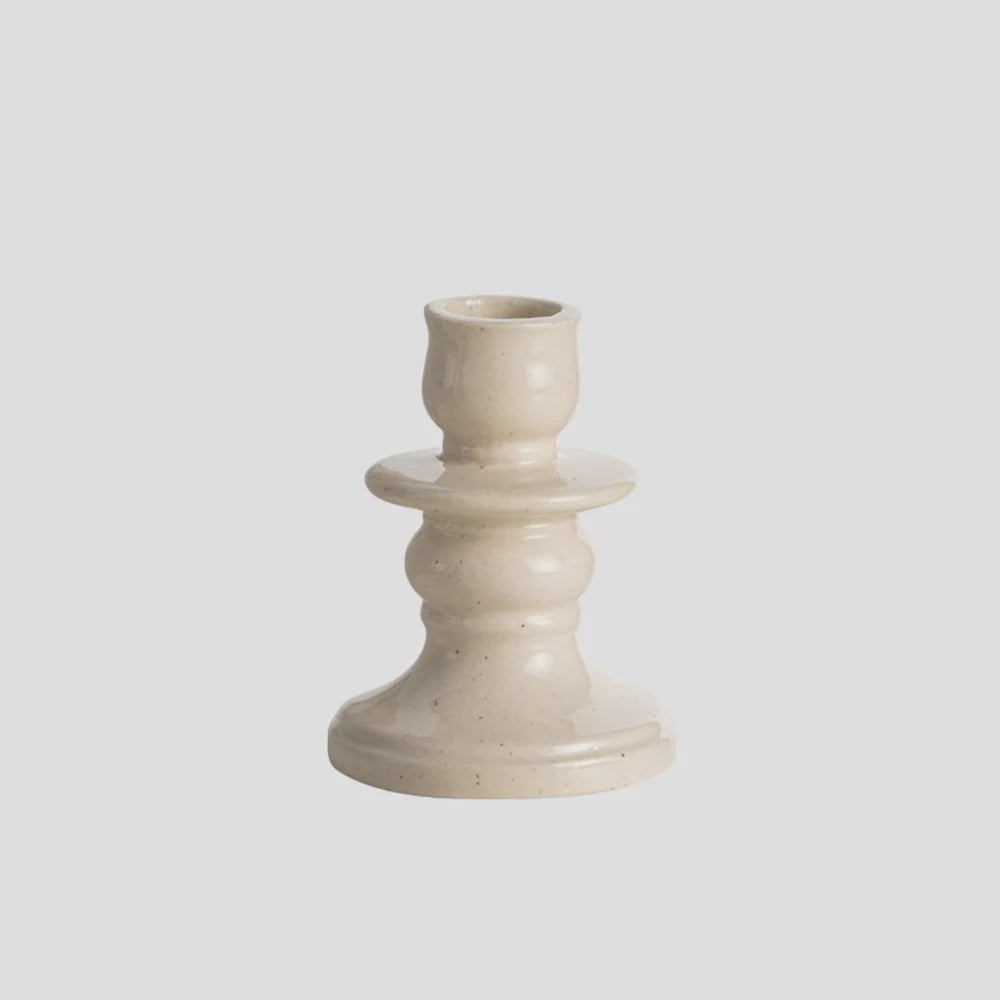Garcia | Elsa Candle Holder Short - Speckled Cream | Shut the Front Door