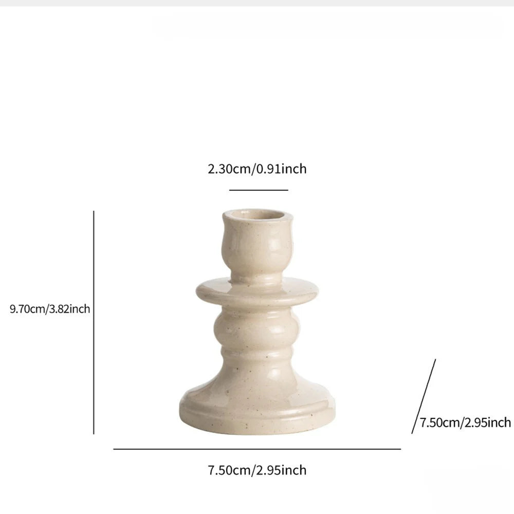 Garcia | Elsa Candle Holder Short - Speckled Cream | Shut the Front Door