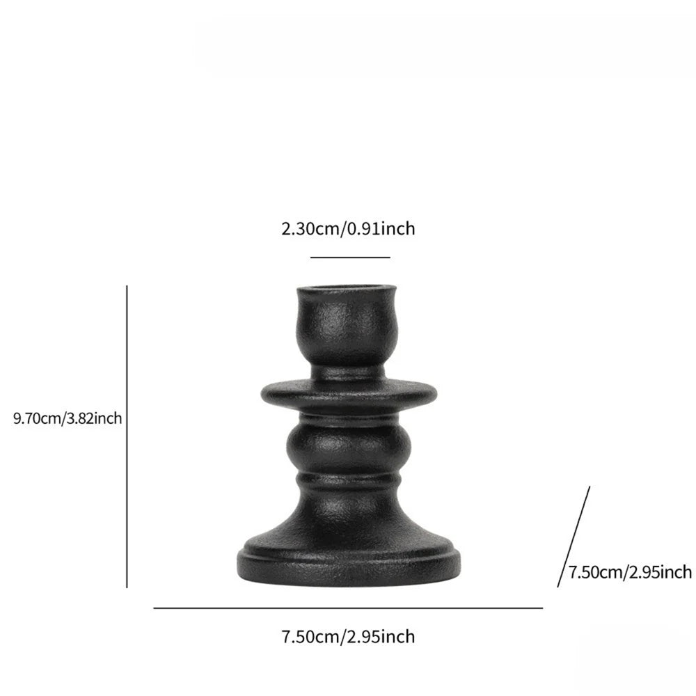 Garcia | Elsa Candle Holder Short - Black | Shut the Front Door
