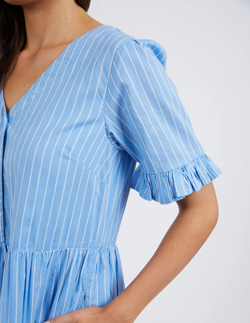 Elm Knitwear | Hailey Stripe Dress - Azure | Shut the Front Door