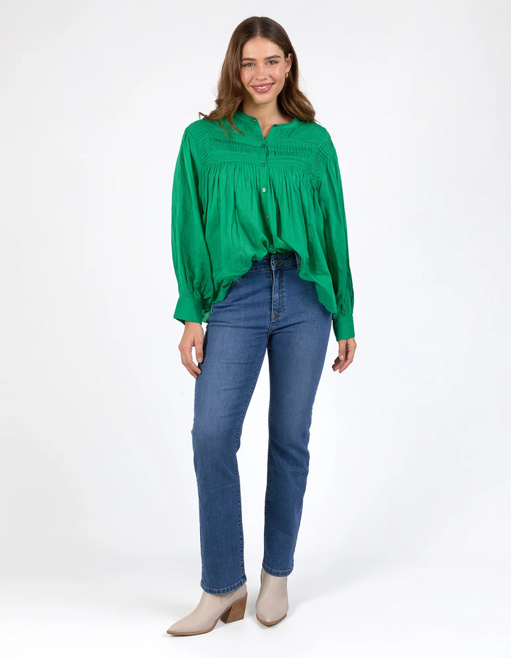 Elm Knitwear | Montana Blouse - Pine Green | Shut the Front Door