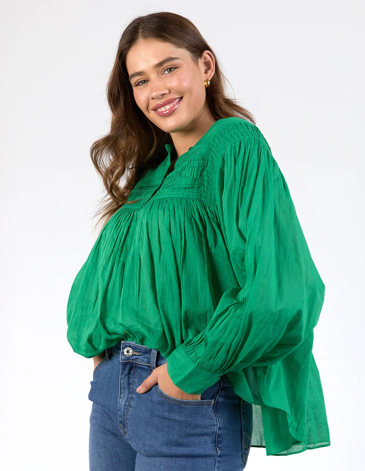 Elm Knitwear | Montana Blouse - Pine Green | Shut the Front Door