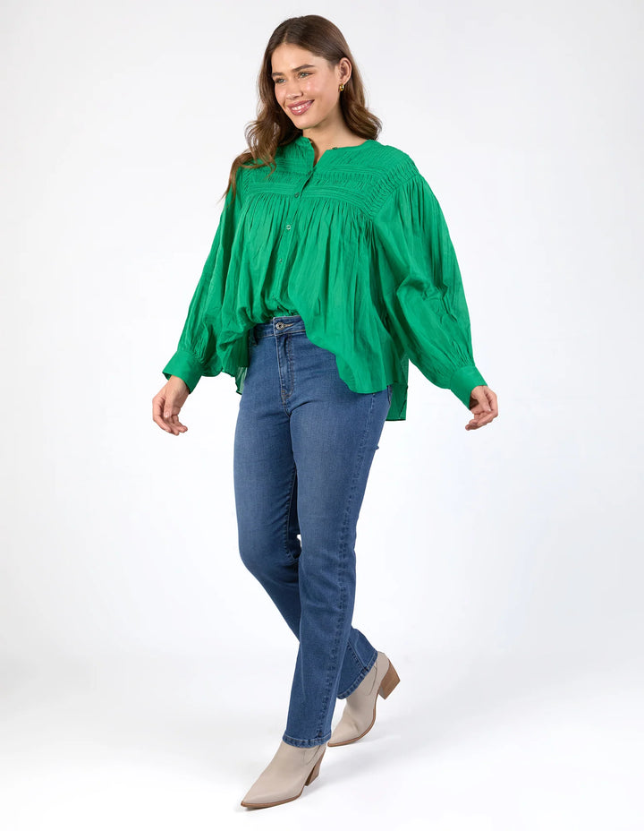 Elm Knitwear | Montana Blouse - Pine Green | Shut the Front Door