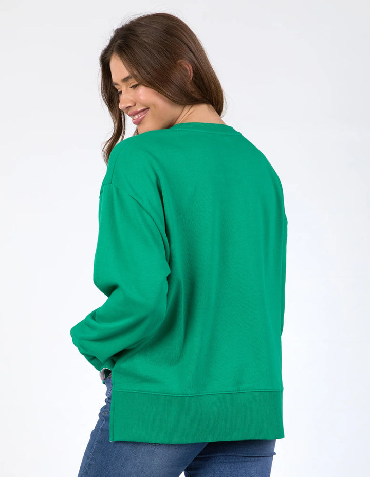 Elm Knitwear | Madeleine Stamer II Crew - Pine Green | Shut the Front Door