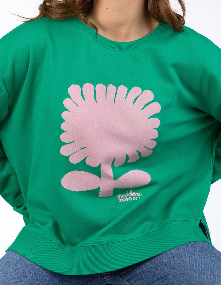 Elm Knitwear | Madeleine Stamer II Crew - Pine Green | Shut the Front Door