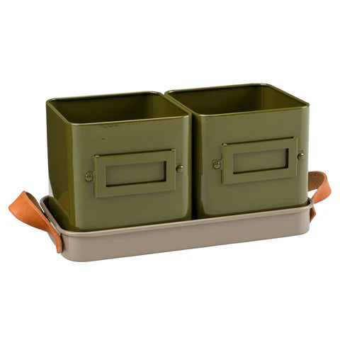Burgon & Ball | Herb Pots - Olive | Shut the Front Door