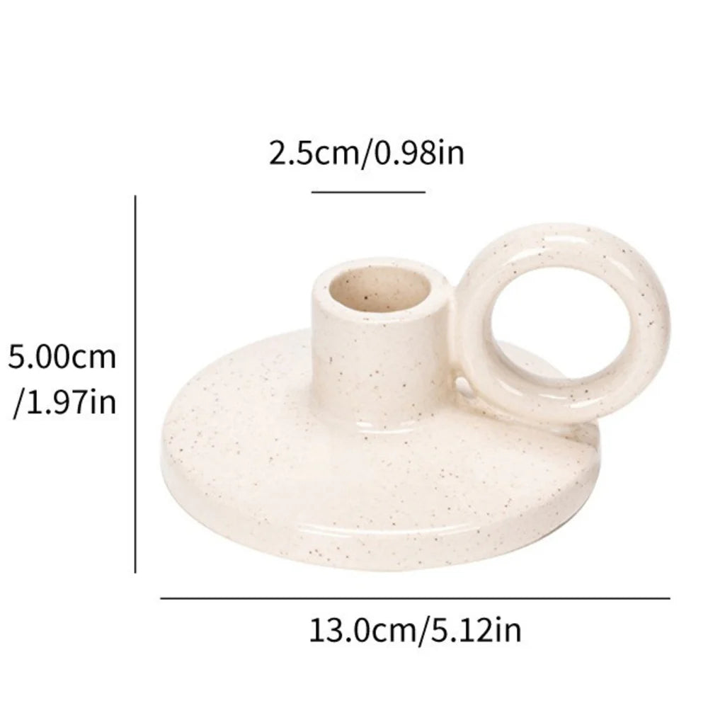 Garcia | Seren Candle Holder - Speckled Cream | Shut the Front Door