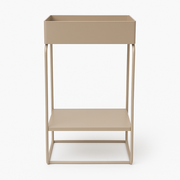 Garcia | Metal Planter Square - Latte | Shut the Front Door