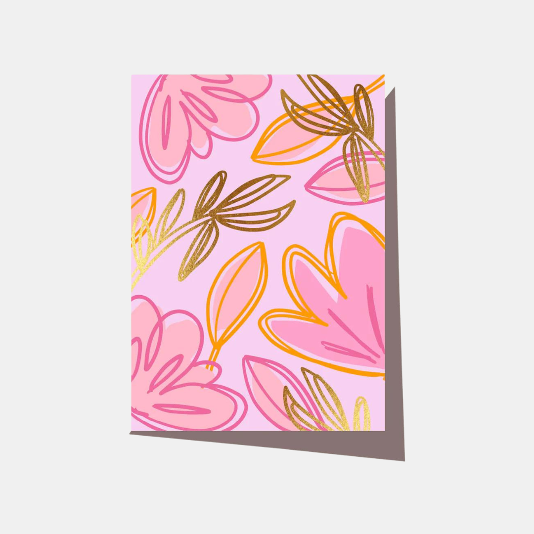 Elm Paper | Card Neon Foliage Pink | Shut the Front Door