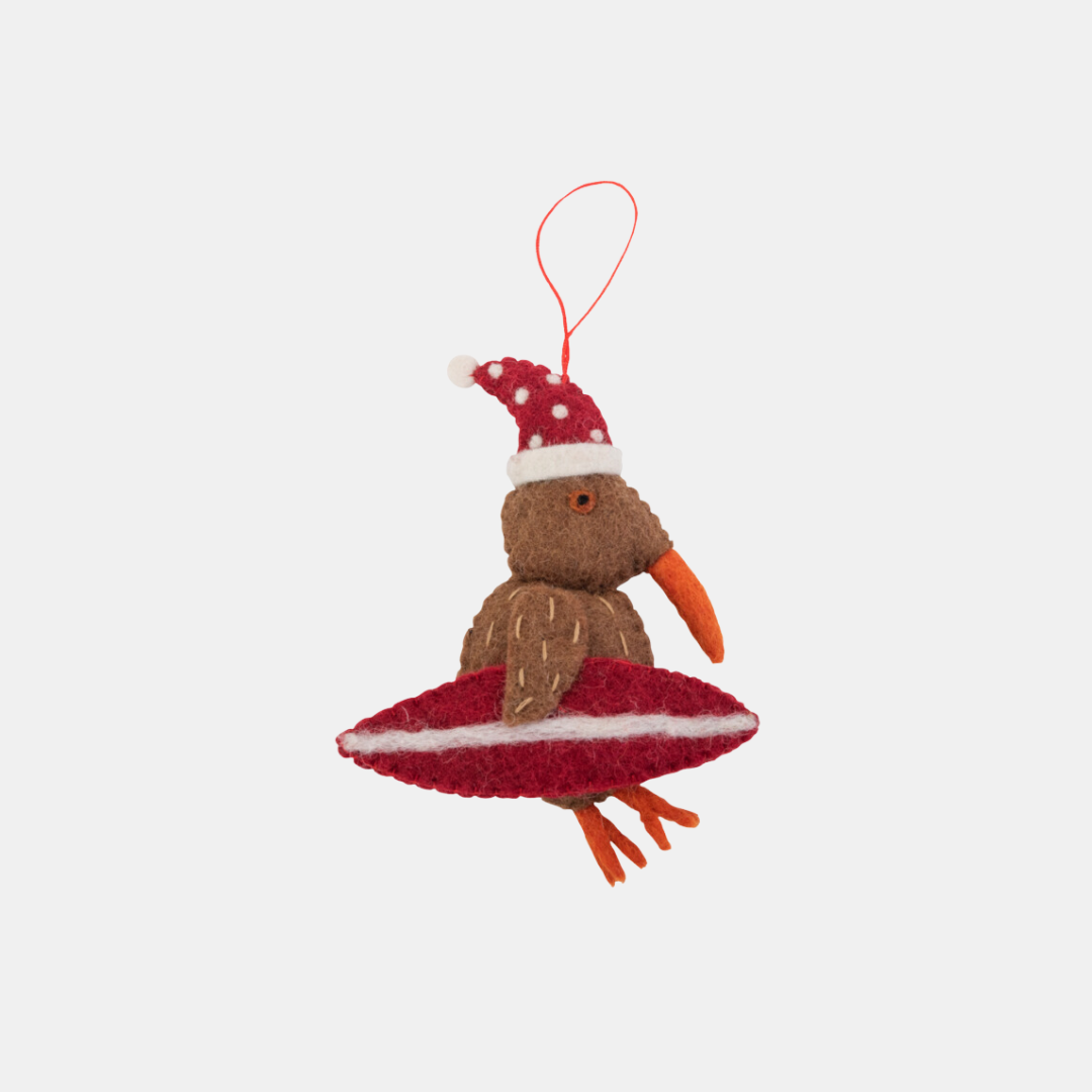 Pashom | Surfboard Kiwi Decoration - Red | Shut the Front Door