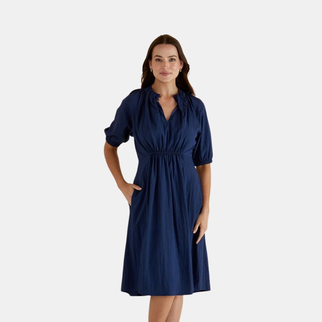 Emery Dress - Navy Blue