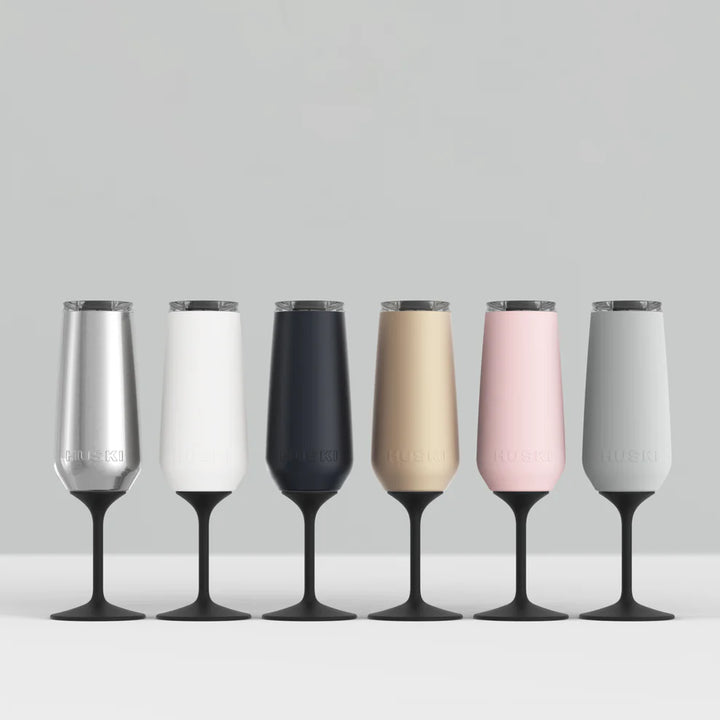Huski | Huski Champagne Flute - White | Shut the Front Door