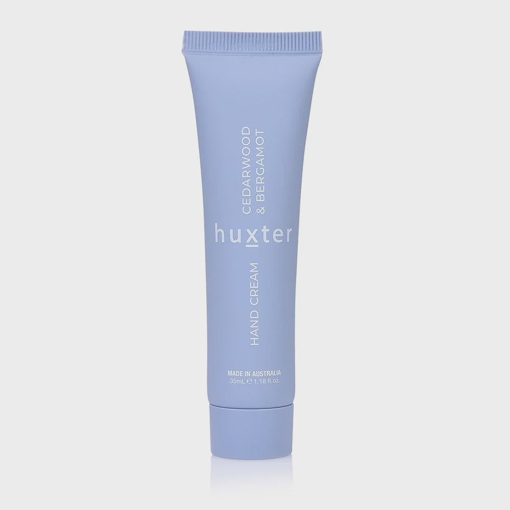 Huxter | Mini Handcream Tube 35g - Cedarwood & Bergamot | Shut the Front Door